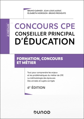 Couverture de Concours CPE - Conseiller principal d'éducation - 6e éd.